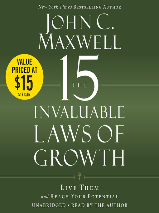Title details for The 15 Invaluable Laws of Growth by John C. Maxwell - Wait list